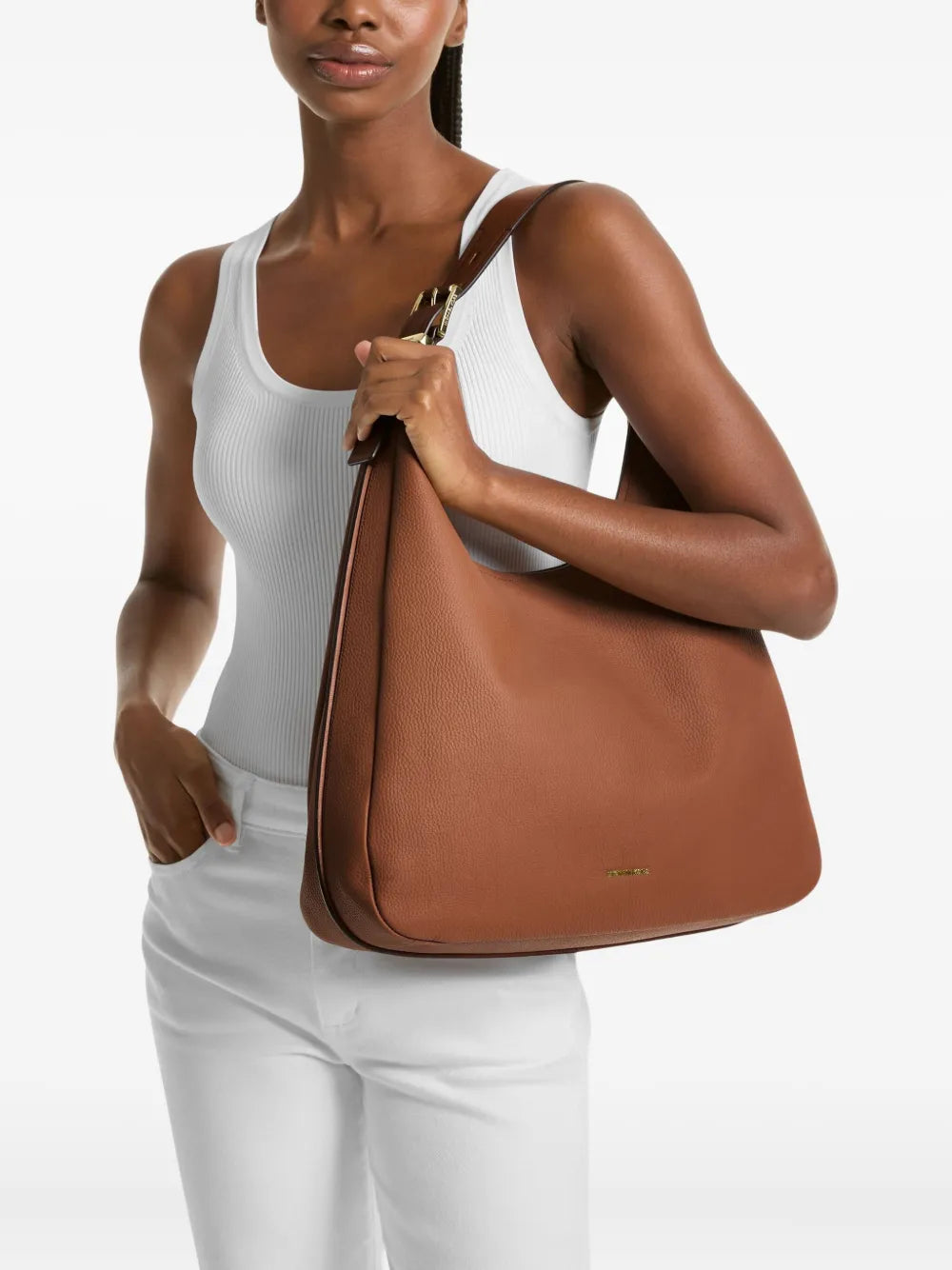 Michael Kors Nolita Leather Shoulder Bag — Same as shown — Size One Size — Side View