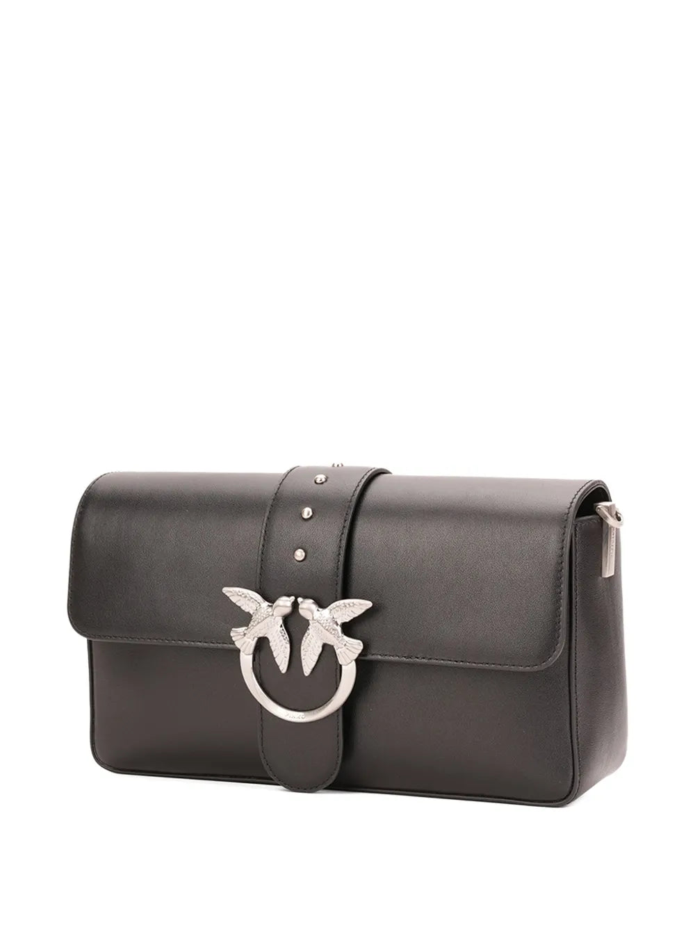 Pinko Studded Bird Detail Leather Shoulder Bag — Same as shown — Size One Size — Back View