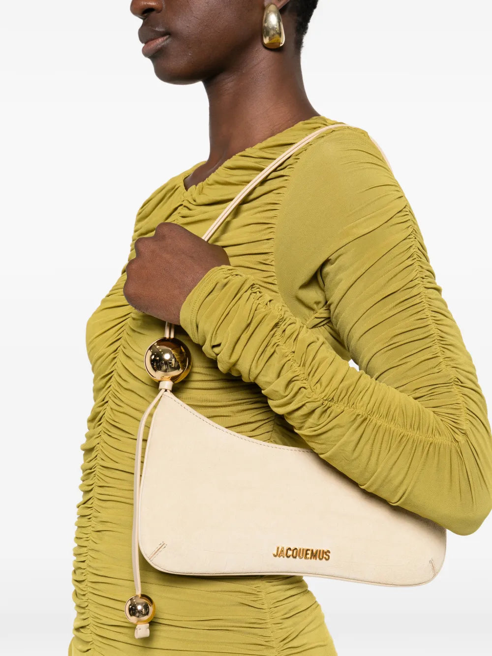 Jacquemus Le Bisou Perle Shoulder Bag — Same as shown — Size One Size — Side View
