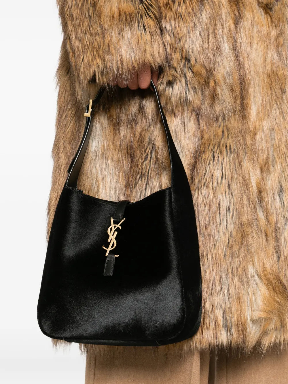 Saint Laurent Buckle Detail Shoulder Bag — Same as shown — Size One Size — Side View