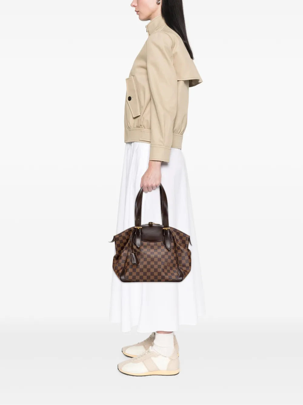 Louis Vuitton Pre Owned 2010 Damier Ebene Verona Mm Shoulder Bag — Same as shown — Size One Size — Side View