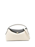 Toteme T Lock Embroidered Leather Shoulder Bag — Same as shown — Size One Size — Front View