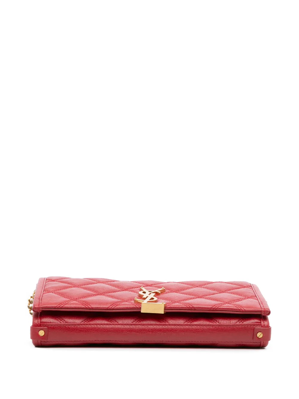 Saint Laurent Pre Owned 2019 Quilted Lambskin Becky Wallet On Chain Shoulder Bag — Same as shown — Size One Size — Top View