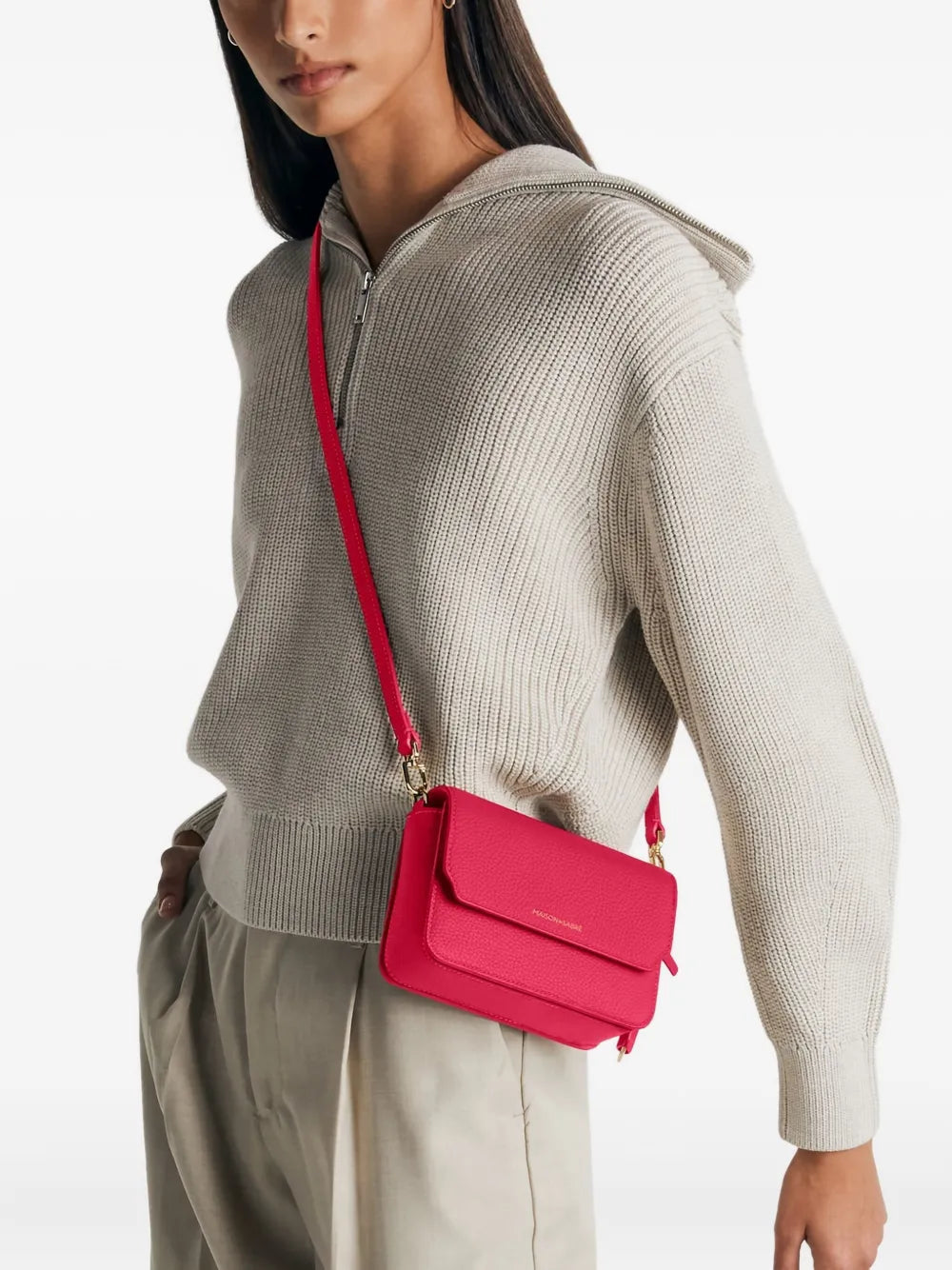 Maison De Sabre Mini Leather Flap Bag — Same as shown — Size One Size — Side View