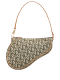Christian Dior Pre Owned 2001 Mini Diorissimo Canvas Saddle Pochette Shoulder Bag — Same as shown — Size One Size — Front View
