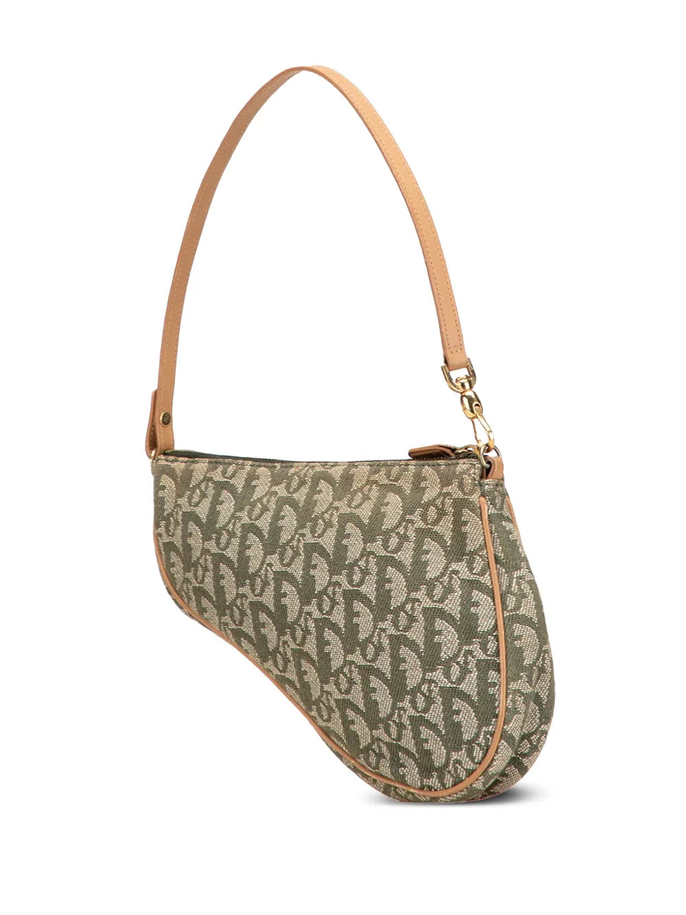 Christian Dior Pre Owned 2001 Mini Diorissimo Canvas Saddle Pochette Shoulder Bag — Same as shown — Size One Size — Back View