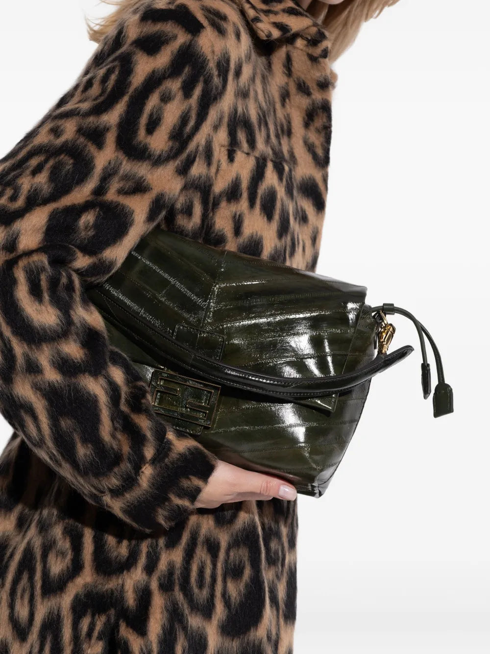 Fendi Chevron Shoulder Bag — Same as shown — Size One Size — Side View