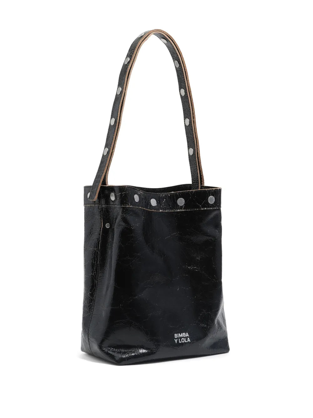 Bimba Y Lola Carlino Studded Leather Shoulder Bag — Same as shown — Size One Size — Front View