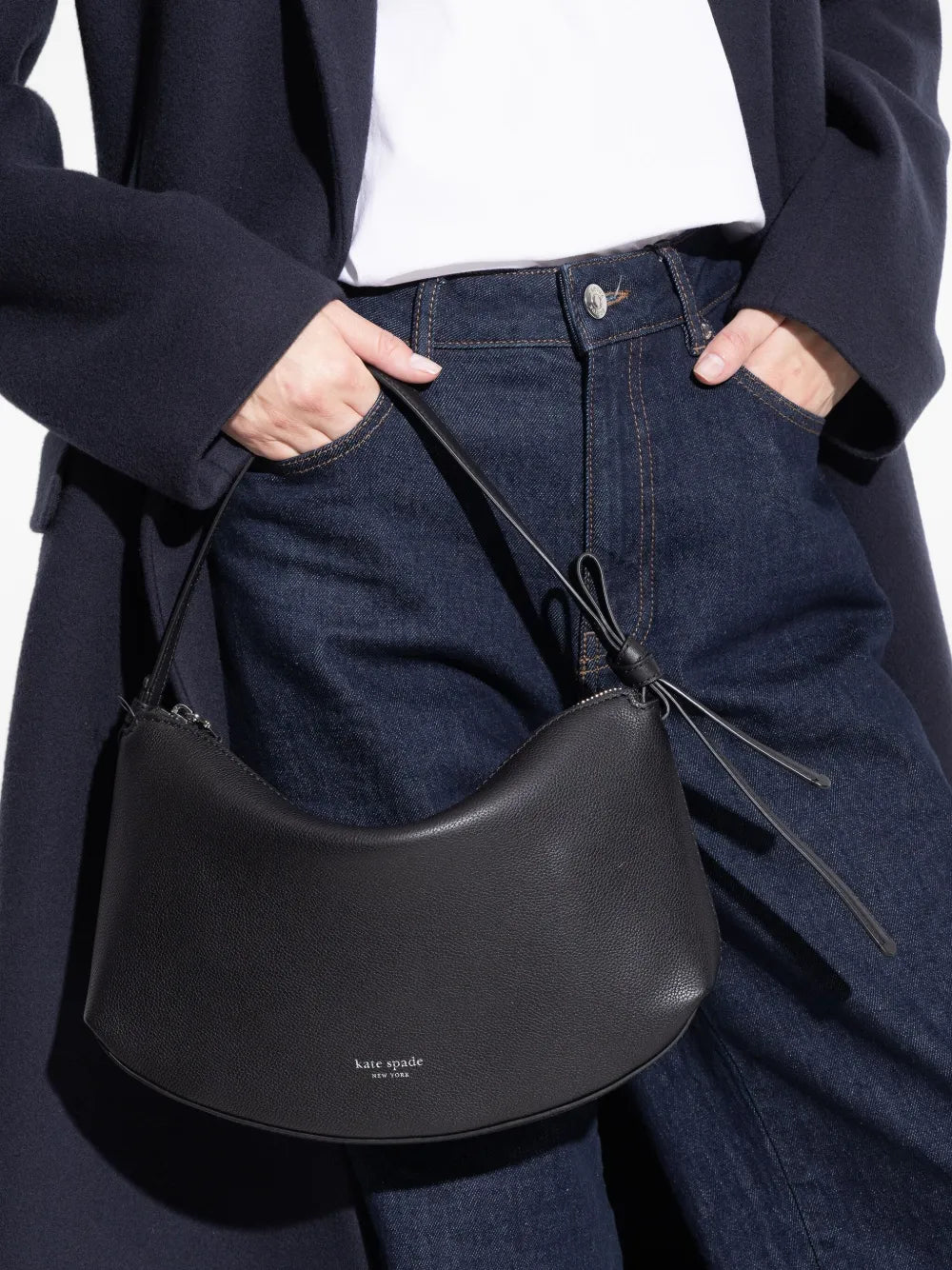 Kate Spade Medium Loop Leather Shoulder Bag — Same as shown — Size One Size — Side View