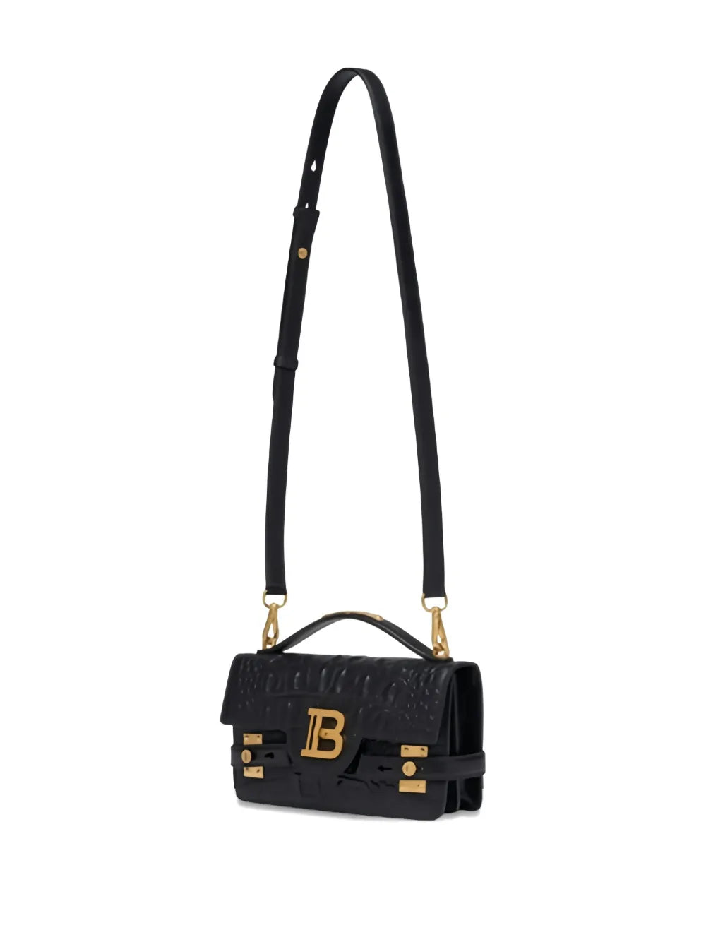 Balmain B Buzz Logo Plaque Shoulder Bag — Same as shown — Size One Size — Side View