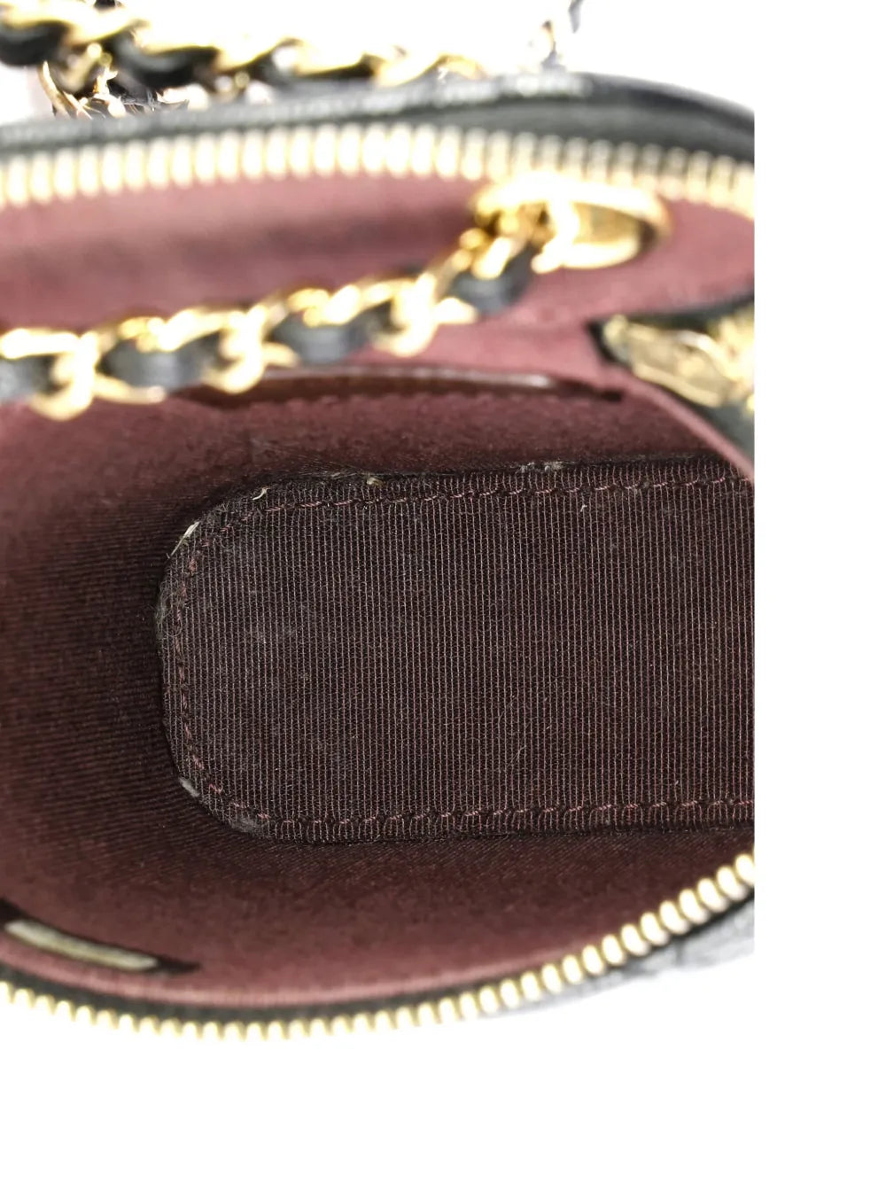 Chanel Pre Owned Vertical Classic Vanity Case With Chain Quilted Caviar Mini Shoulder Bag — Same as shown — Size One Size — Detail View