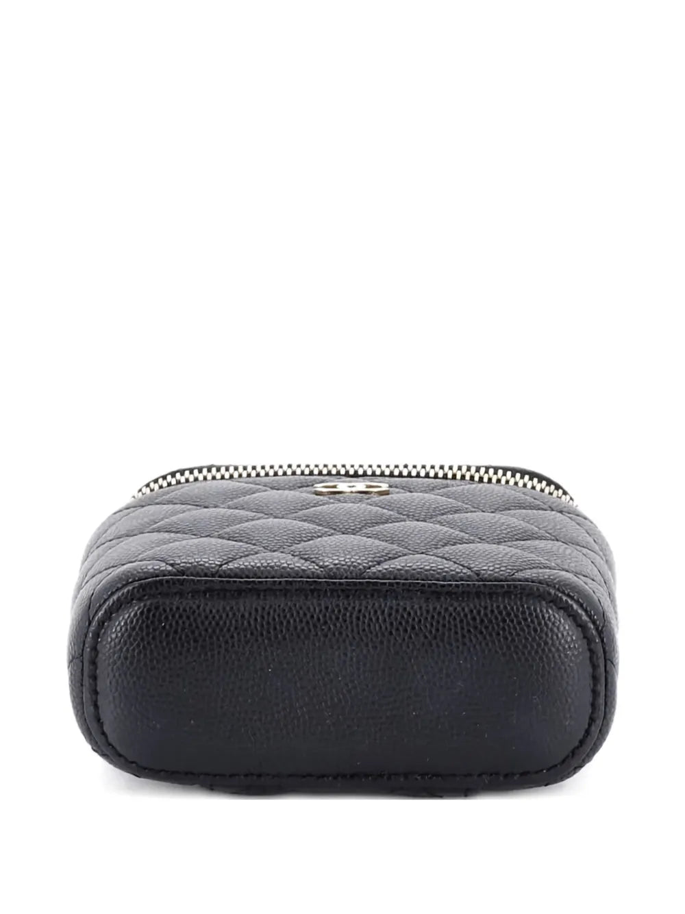 Chanel Pre Owned Vertical Classic Vanity Case With Chain Quilted Caviar Mini Shoulder Bag — Same as shown — Size One Size — Back View