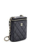 Chanel Pre Owned Vertical Classic Vanity Case With Chain Quilted Caviar Mini Shoulder Bag — Same as shown — Size One Size — Front View