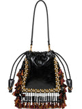Etro Kalispera Fringing Leather Small Shoulder Bag — Same as shown — Size One Size — Front View