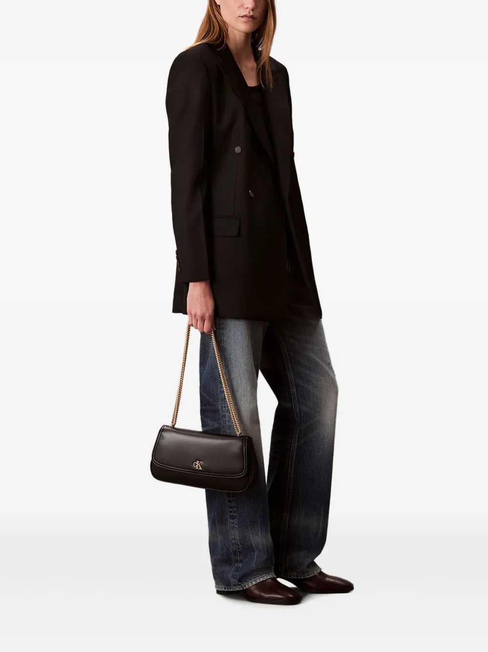 Calvin Klein Chain Strap Logo Plaque Shoulder Bag — Same as shown — Size One Size — Side View