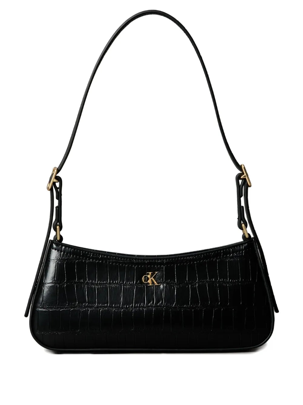 Calvin Klein Small Embossed Logo Shoulder Bag — Same as shown — Size One Size — Front View