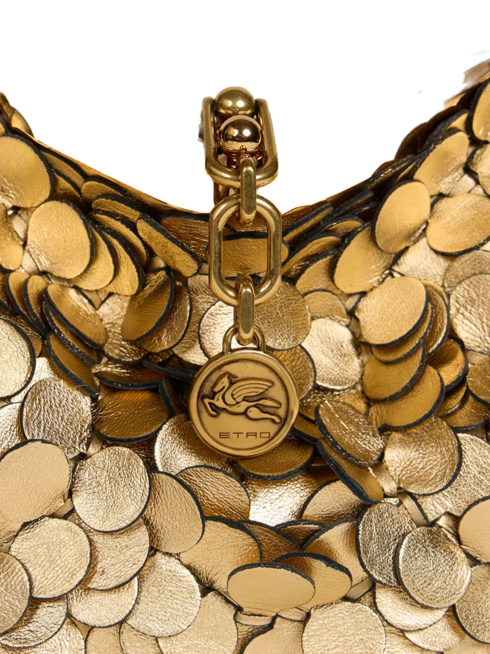 Etro Vela Laminated Sequin Small Shoulder Bag — Same as shown — Size One Size — Top View
