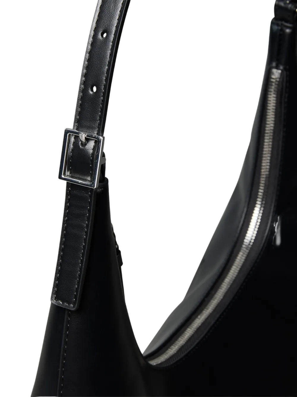 Calvin Klein Logo Detail Leather Shoulder Bag — Same as shown — Size One Size — Top View