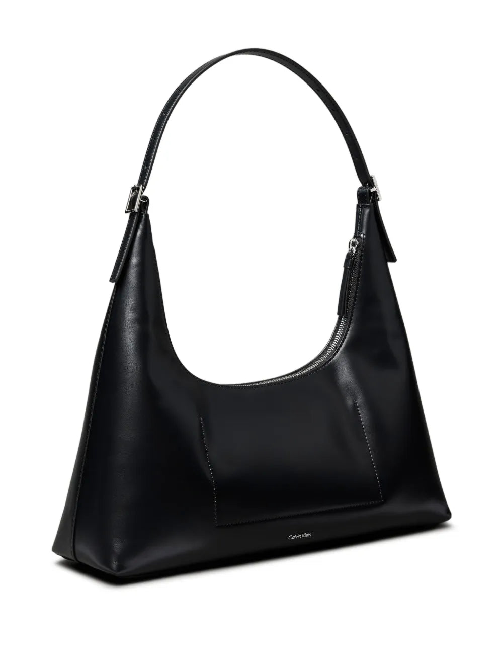 Calvin Klein Logo Detail Leather Shoulder Bag — Same as shown — Size One Size — Side View