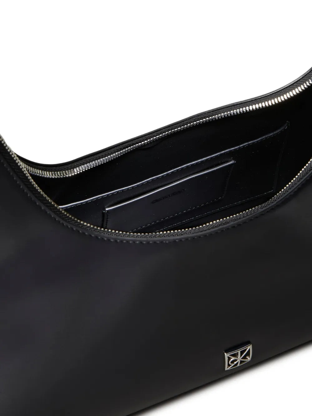 Calvin Klein Logo Detail Leather Shoulder Bag — Same as shown — Size One Size — Back View