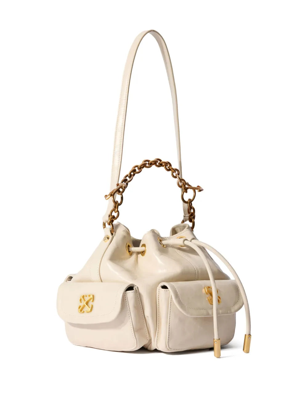 Off White Dumbob Bucket Bag — Same as shown — Size One Size — Back View