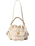 Off White Dumbob Bucket Bag — Same as shown — Size One Size — Front View