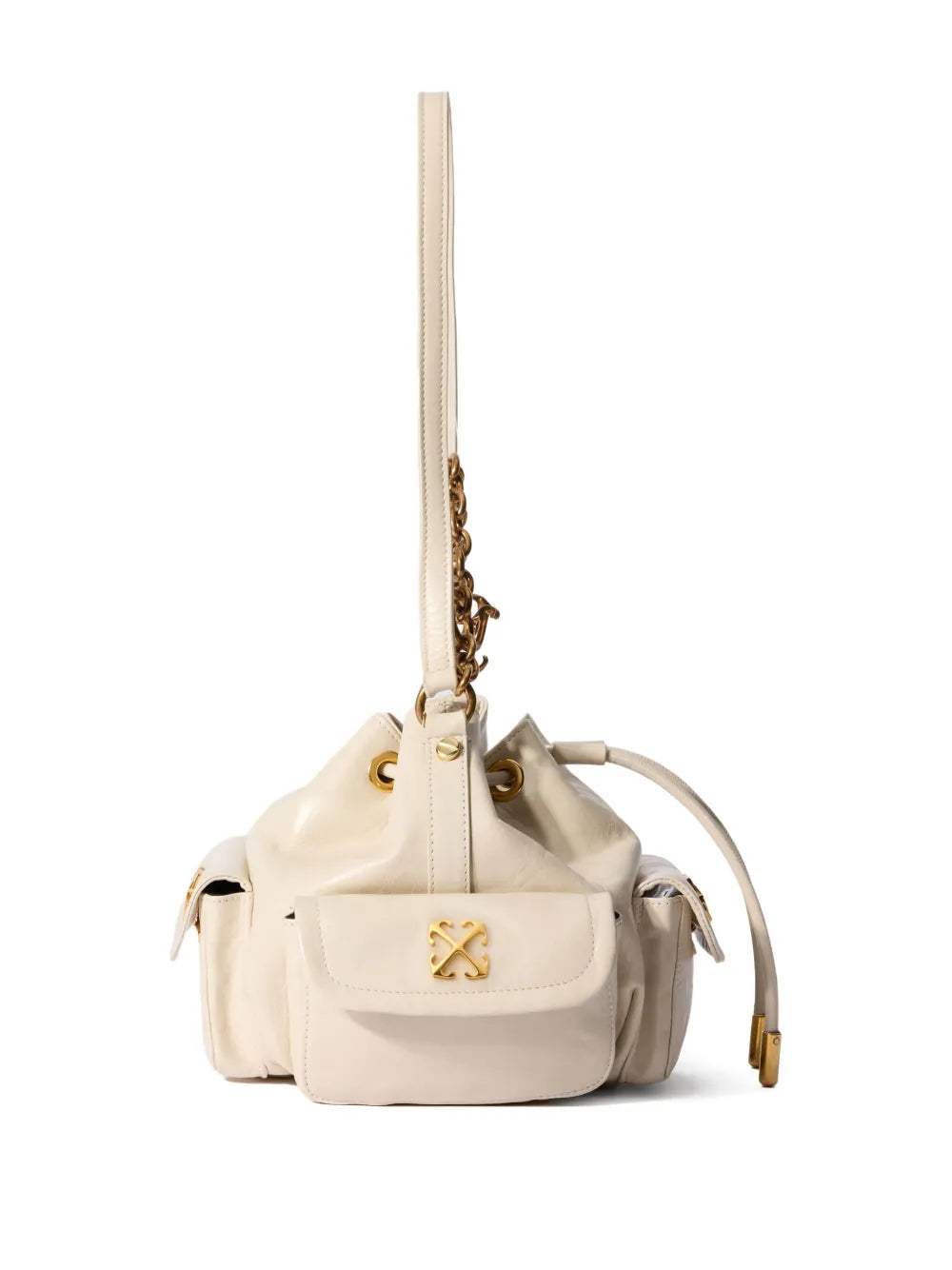 Off White Dumbob Bucket Bag — Same as shown — Size One Size — Top View