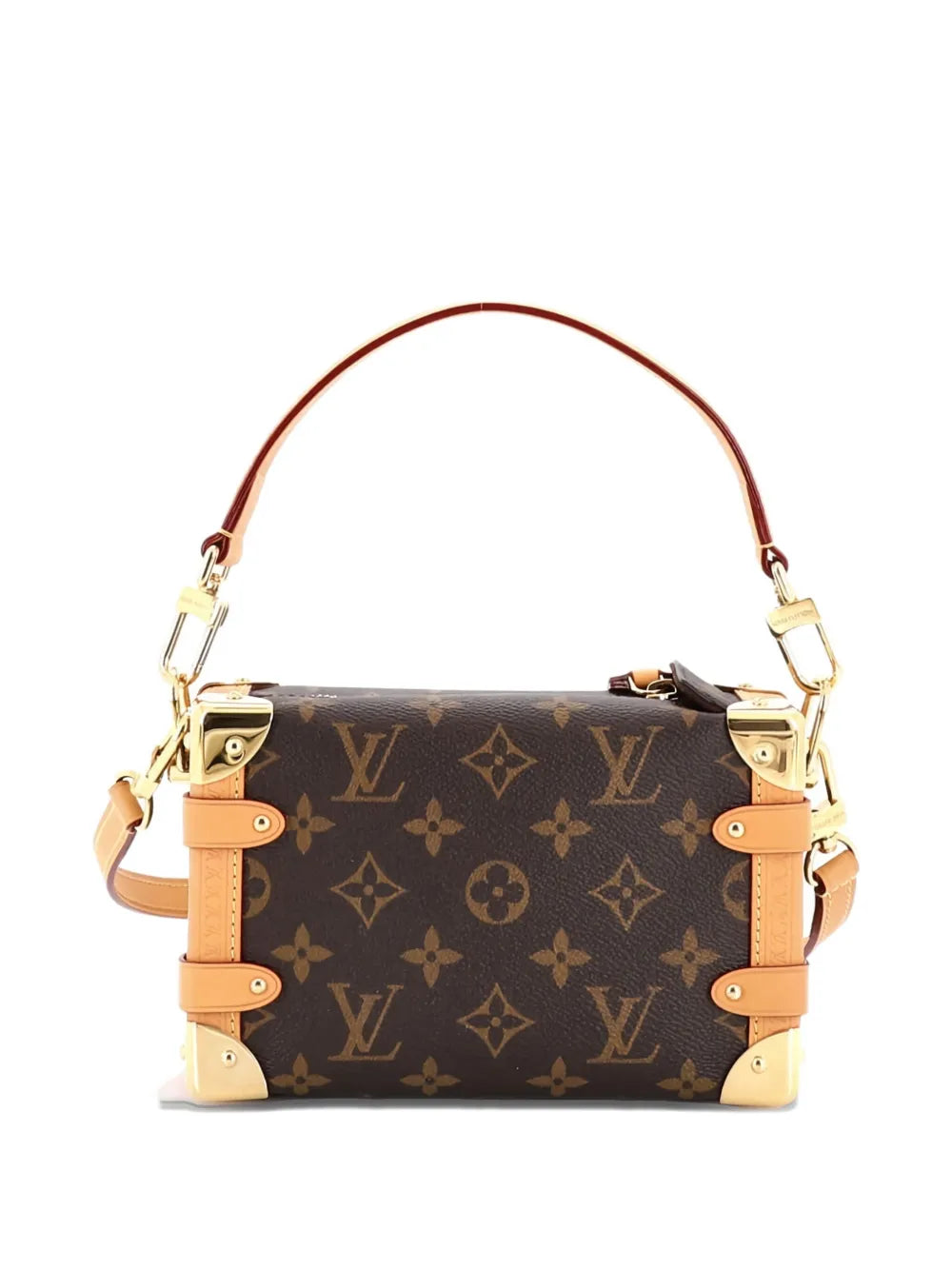 Louis Vuitton Pre Owned Side Trunk Handbag Monogram Canvas Pm Shoulder Bag — Same as shown — Size One Size — Back View