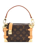 Louis Vuitton Pre Owned Side Trunk Handbag Monogram Canvas Pm Shoulder Bag — Same as shown — Size One Size — Front View