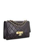Chanel Pre Owned Golden Class Flap Bag Quilted Lambskin Large Shoulder Bag — Same as shown — Size One Size — Front View