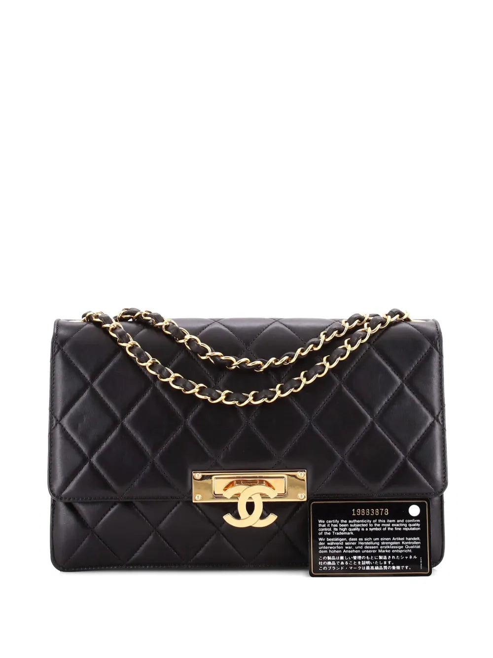 Chanel Pre Owned Golden Class Flap Bag Quilted Lambskin Large Shoulder Bag — Same as shown — Size One Size — Back View