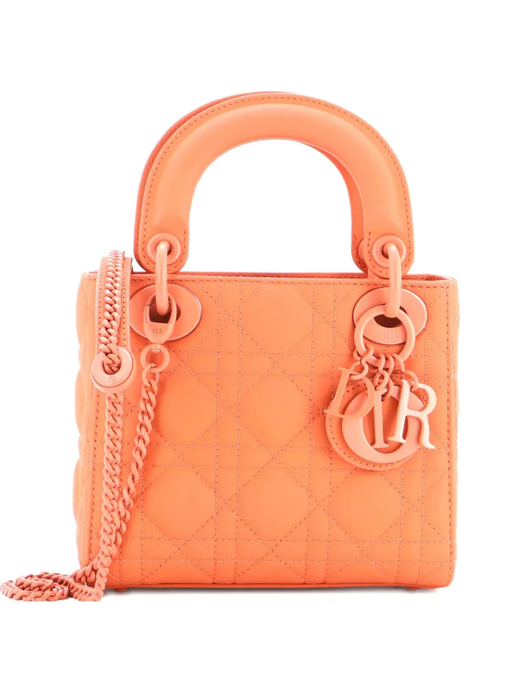 Christian Dior Pre Owned Ultra Matte Lady Dior Chain Bag Cannage Quilt Calfskin Mini Shoulder Bag — Same as shown — Size One Size — Front View