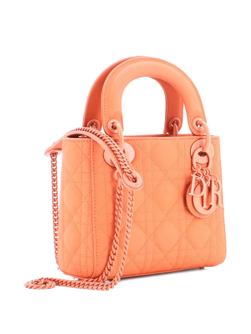 Christian Dior Pre Owned Ultra Matte Lady Dior Chain Bag Cannage Quilt Calfskin Mini Shoulder Bag — Same as shown — Size One Size — Detail View