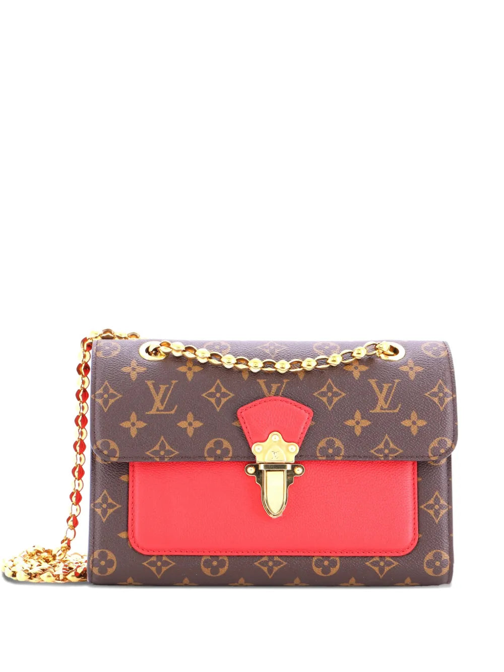 Louis Vuitton Pre Owned Victoire Handbag Monogram Canvas And Leather Shoulder Bag — Same as shown — Size One Size — Front View