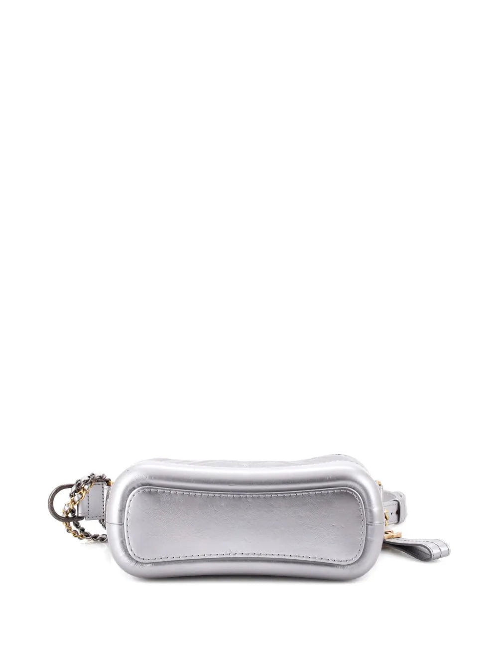 Chanel Pre Owned Gabrielle Quilted Metallic Aged Calfskin Small Hobo Bag — Same as shown — Size One Size — Side View