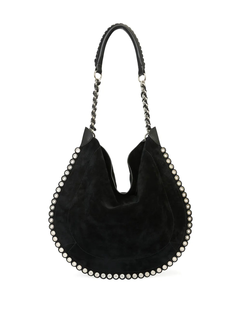 Isabel Marant Oskan Soft Studded Shoulder Bag — Same as shown — Size One Size — Back View