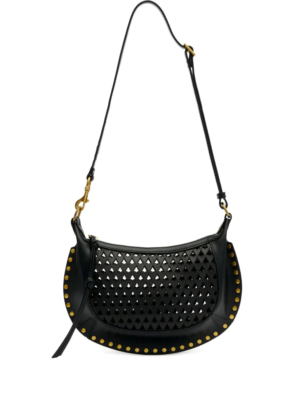 Isabel Marant Oskan Moon Leather Shoulder Bag — Same as shown — Size One Size — Front View