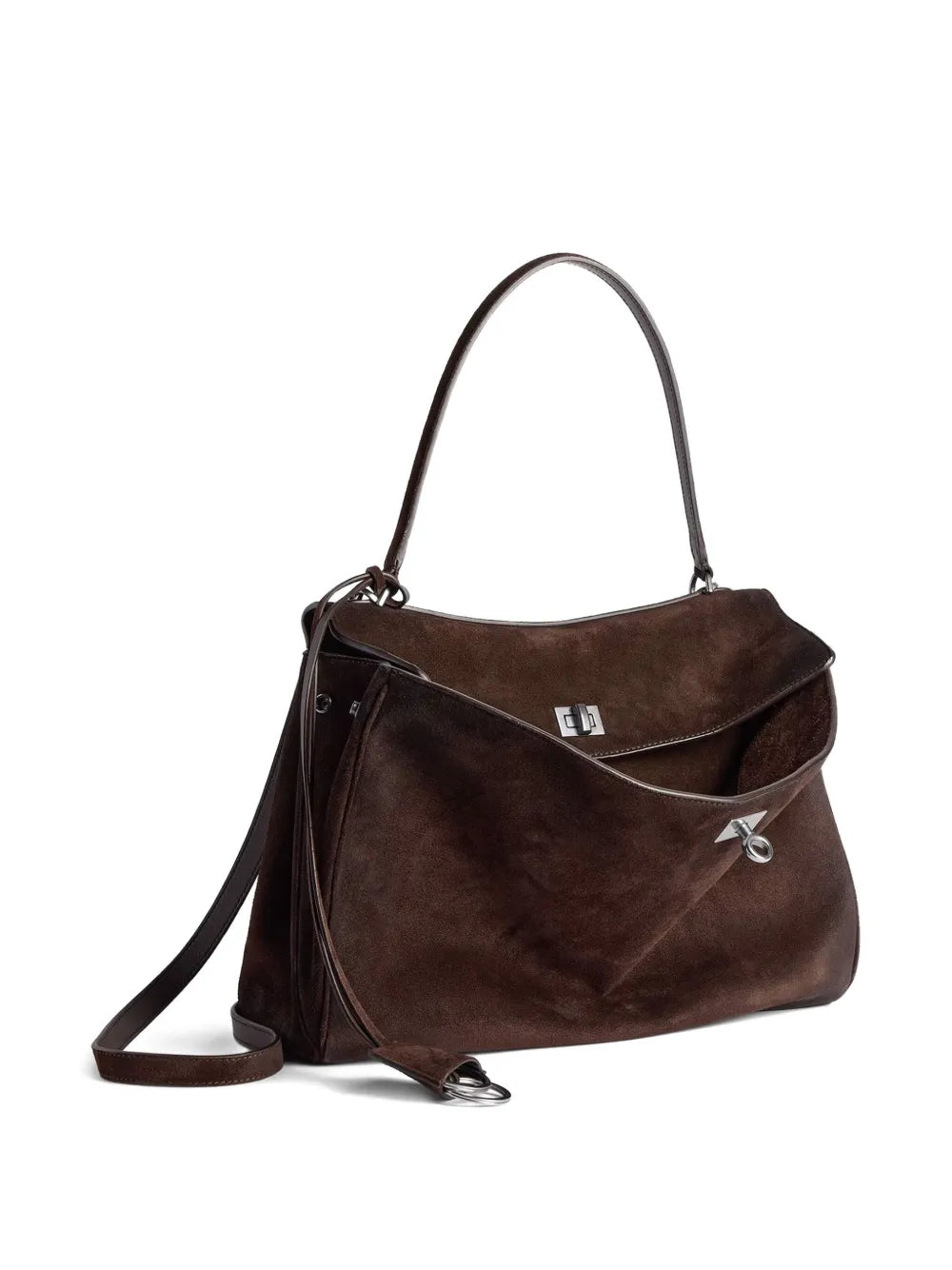 Balenciaga Rodeo Top Handle Suede Bag — Same as shown — Size One Size — Side View