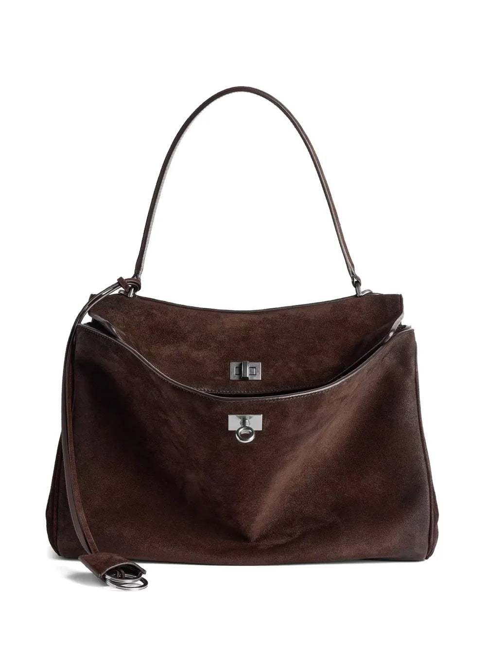 Balenciaga Rodeo Top Handle Suede Bag — Same as shown — Size One Size — Front View