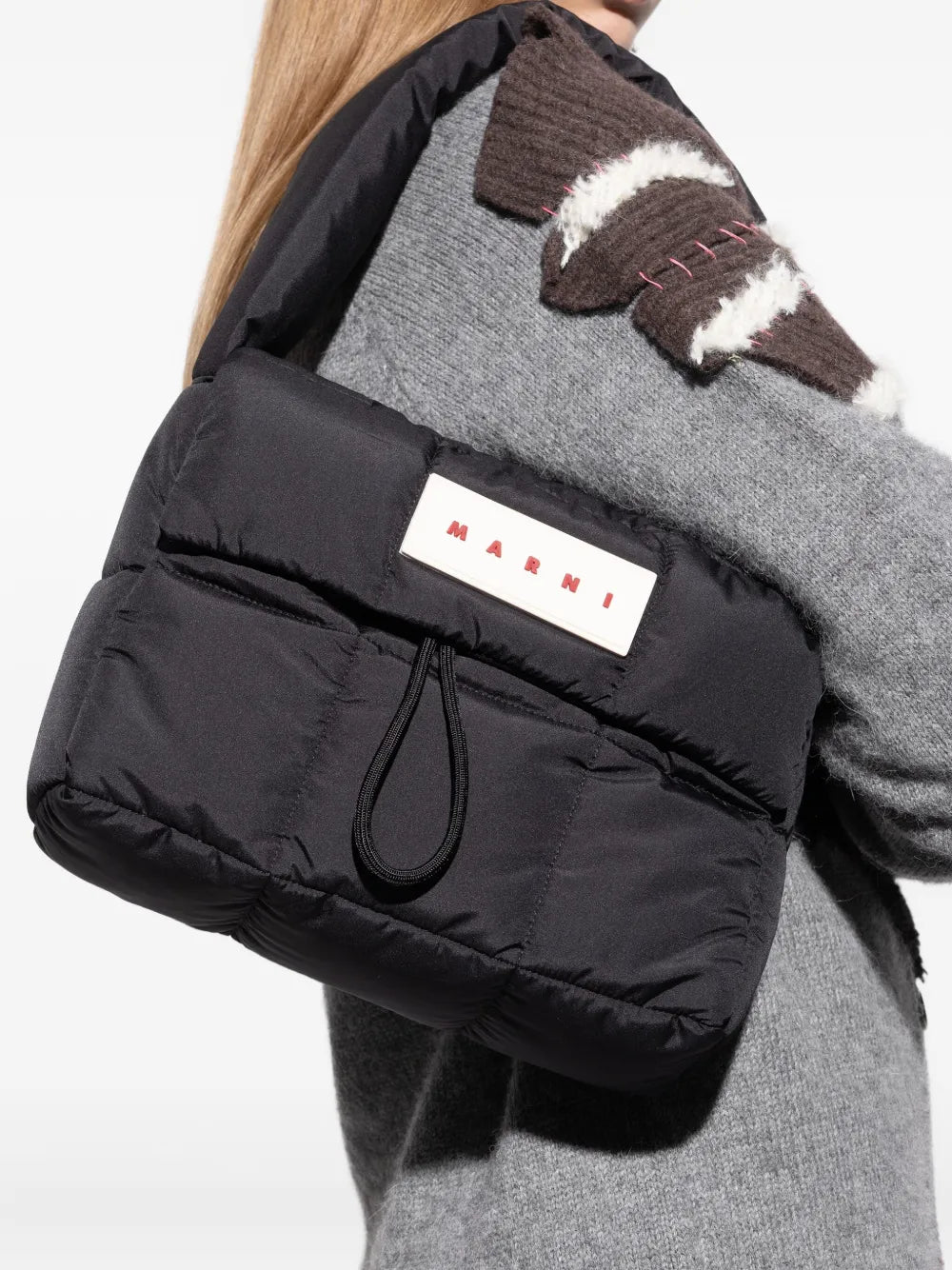 Marni Logo Patch Shoulder Bag — Same as shown — Size One Size — Side View