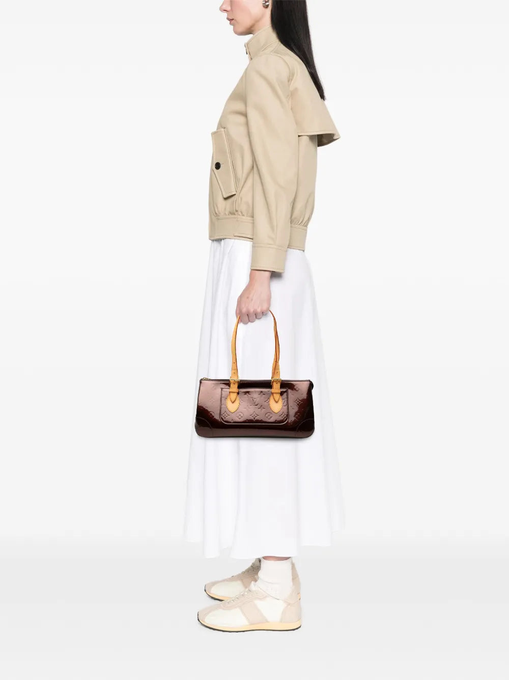 Louis Vuitton Pre Owned 2008 Monogram Vernis Rosewood Avenue Shoulder Bag — Same as shown — Size One Size — Side View