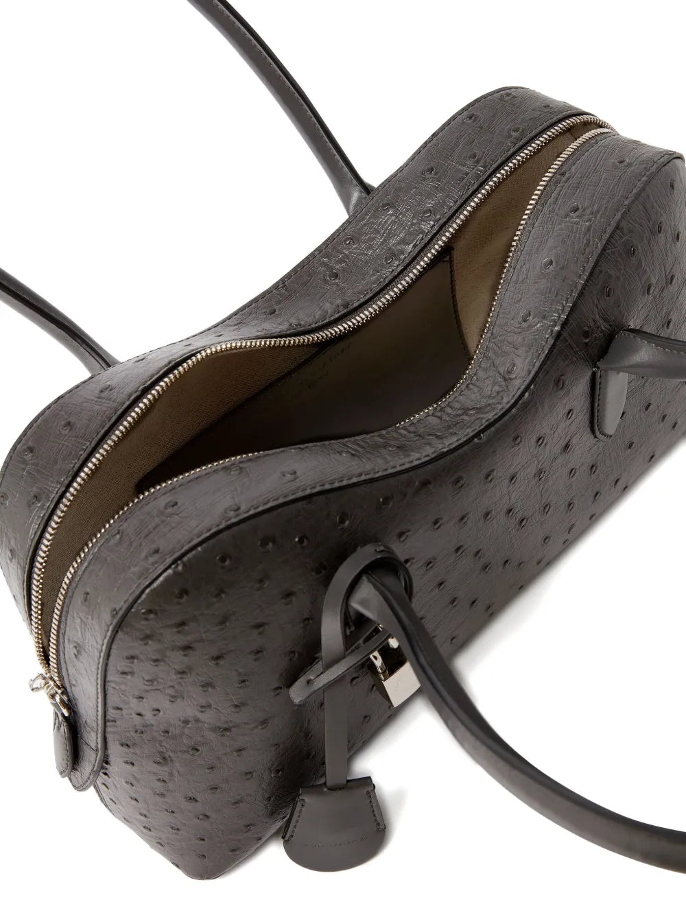 Stella Mccartney Ryder Ostrich Effect Padlock Shoulder Bag — Same as shown — Size One Size — Detail View
