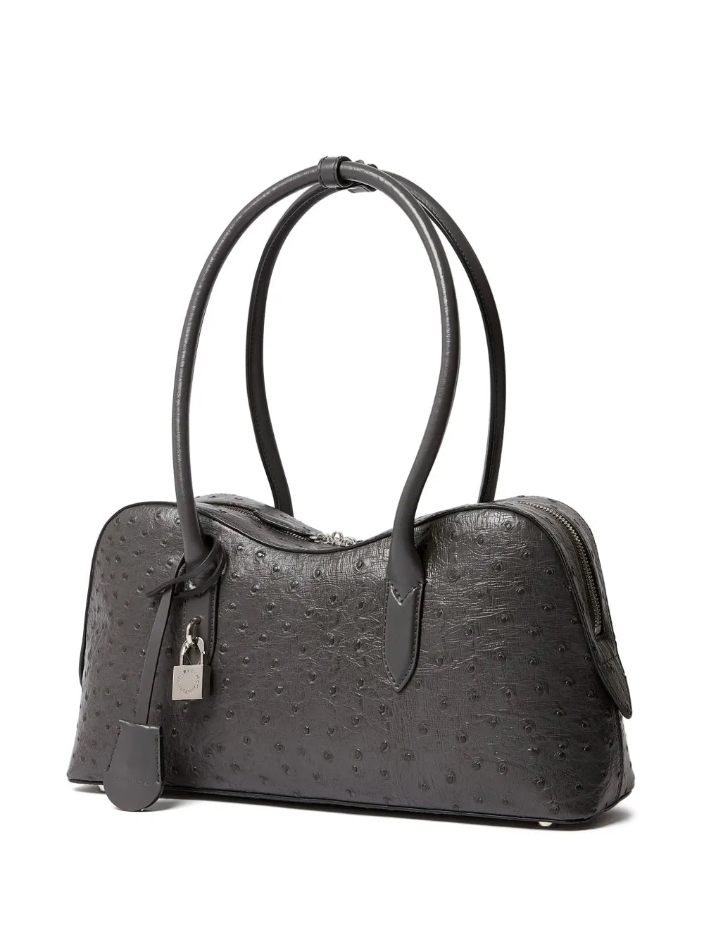 Stella Mccartney Ryder Ostrich Effect Padlock Shoulder Bag — Same as shown — Size One Size — Back View