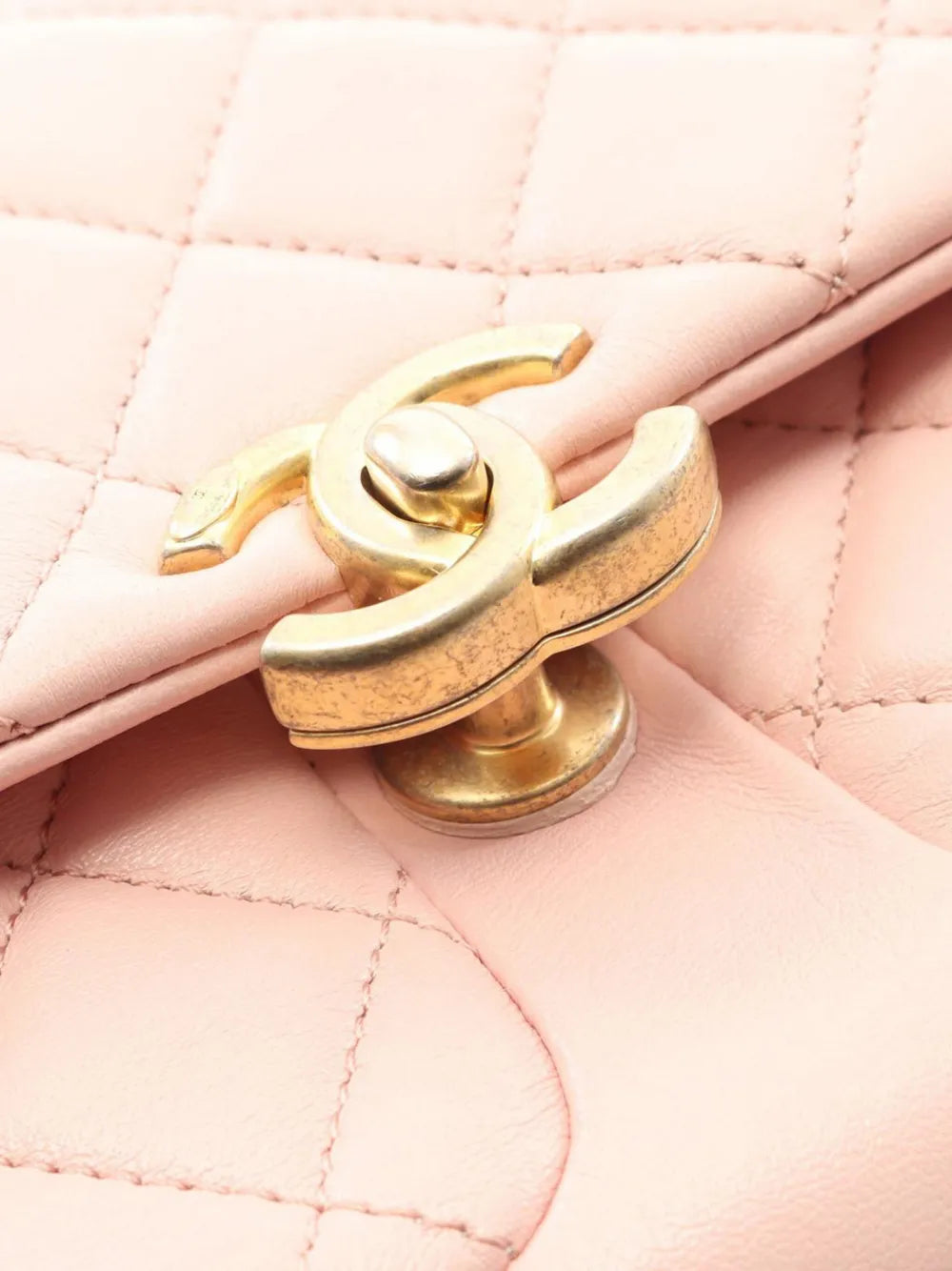 Chanel Pre Owned 2021 2025 Cc Quilted Lambskin Front Pocket Single Flap Shoulder Bag — Same as shown — Size One Size — Side View