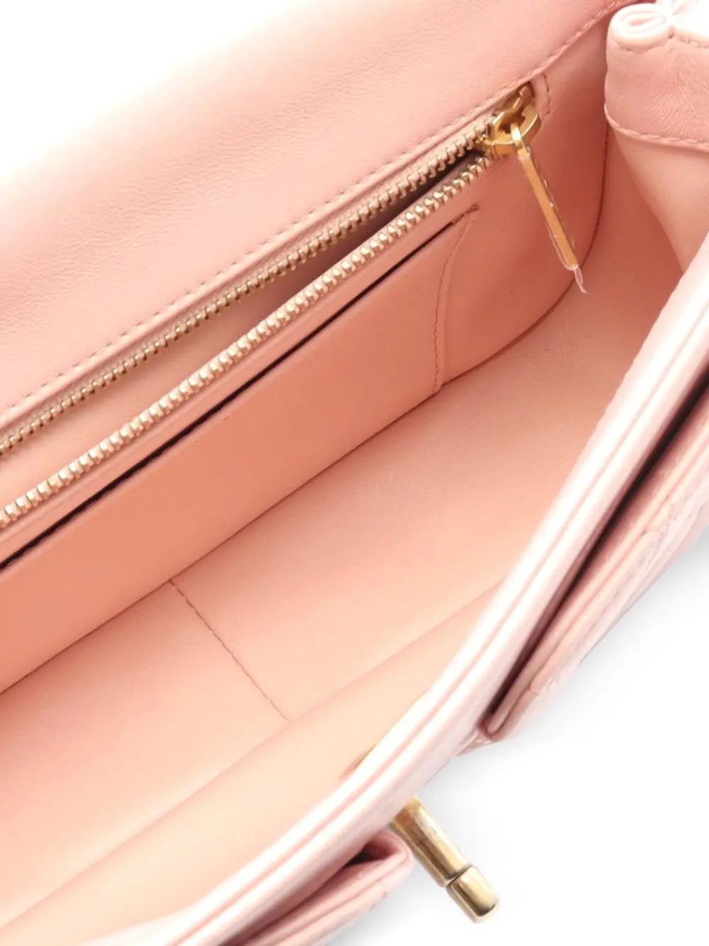 Chanel Pre Owned 2021 2025 Cc Quilted Lambskin Front Pocket Single Flap Shoulder Bag — Same as shown — Size One Size — Top View