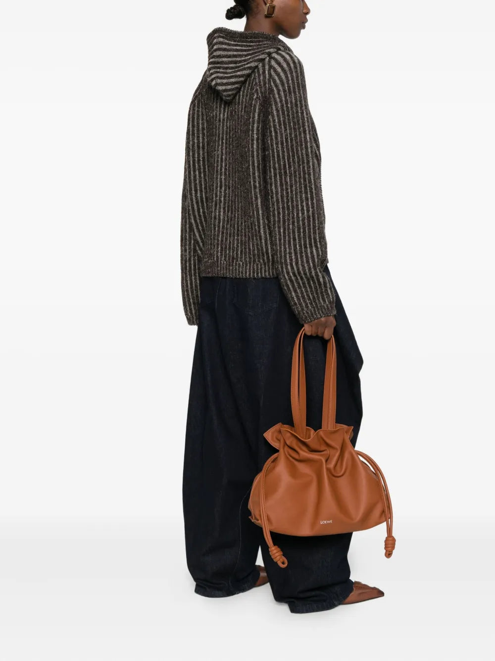 Loewe Flamenco Drawstring Shoulder Bag — Same as shown — Size One Size — Side View