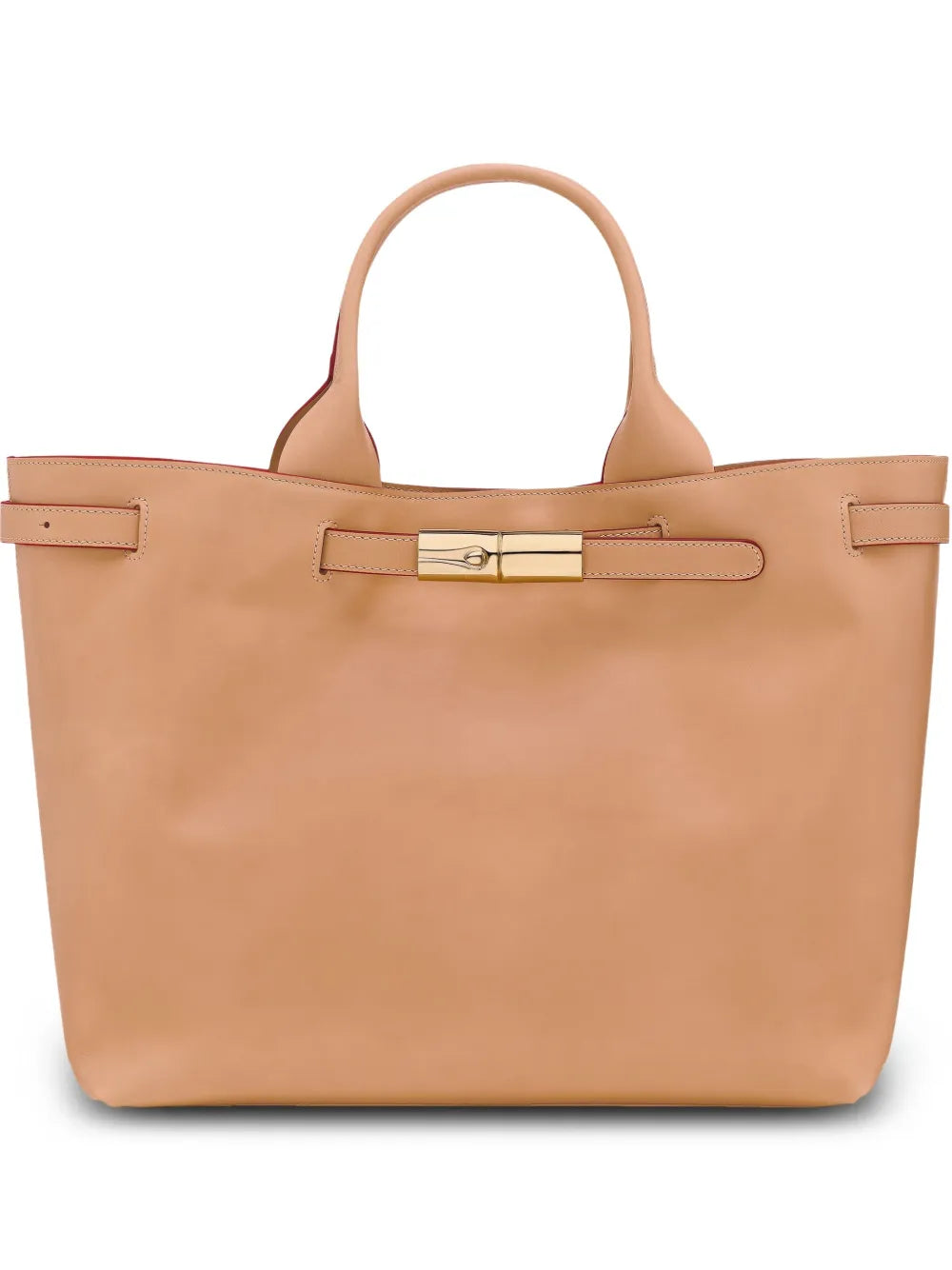 Longchamp Le Roseau L Leather Tote Bag — Same as shown — Size One Size — Front View