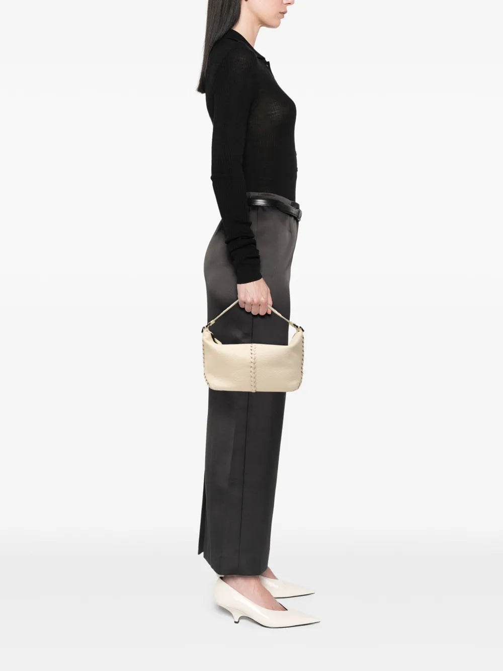 Bottega Veneta Pre Owned 2012 2025 Intrecciato Trimmed Cervo Hobo Bag — Same as shown — Size One Size — Side View
