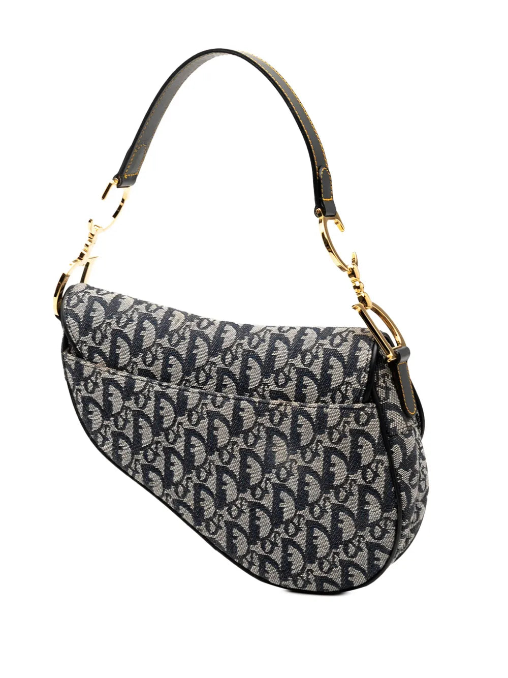 Christian Dior Pre Owned 2002 Diorissimo Canvas Saddle Bag Shoulder Bag — Same as shown — Size One Size — Back View