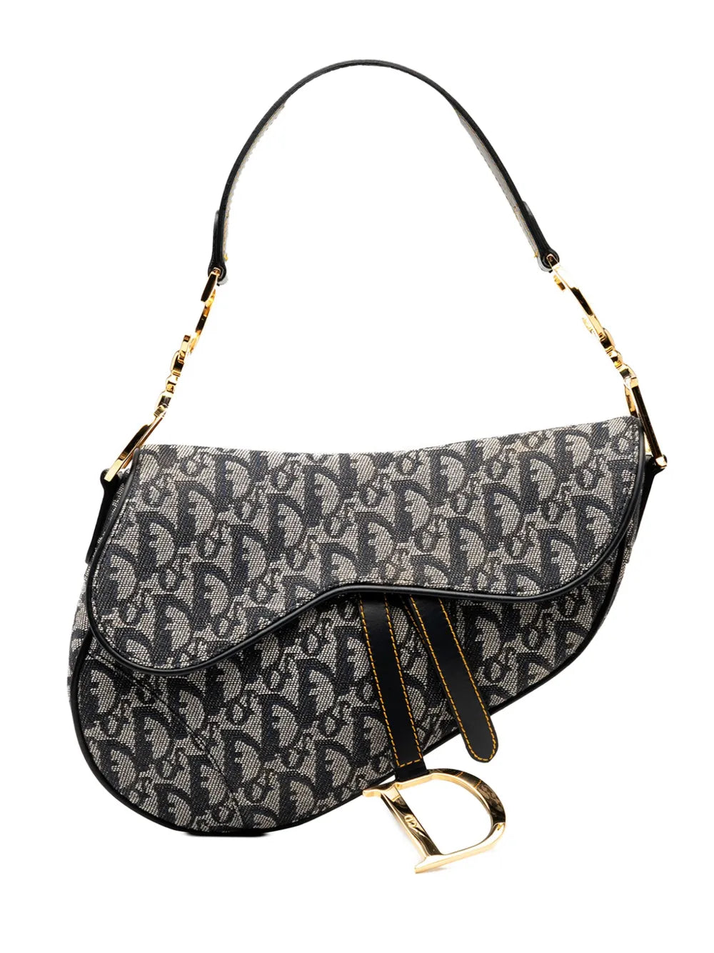 Christian Dior Pre Owned 2002 Diorissimo Canvas Saddle Bag Shoulder Bag — Same as shown — Size One Size — Front View